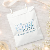 Chic Cloud Nine Modern Script bruiloftsborrel Bedankzakje (Geknipt)