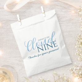 Chic Cloud Nine Modern Script bruiloftsborrel Bedankzakje