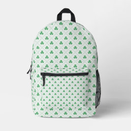 Chic Clover Leaf Pattern Backpack voor dagelijks g Bedrukte Rugzak