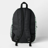 Chic Clover Leaf Pattern Backpack voor dagelijks g Bedrukte Rugzak (Achterkant)