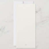 Chic Coastal Catholic Church Wedding Menu Kaart (Achterkant)