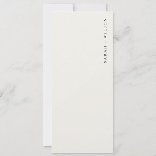 Chic Coastal Palm Beach Seascape Wedding Menu Kaar Kaart (Achterkant)