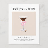 Chic Cocktail Art | Espresso Martini Recept Briefkaart (Voorkant)