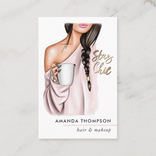 Chic Coffee Beauty Mode Visitekaartje (Voorkant)