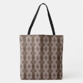 Chic Coffee Brown en Sand Beige Tote Bag (Voorkant)