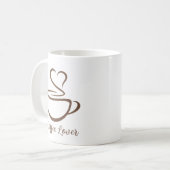 Chic Coffee Lover Heart Minimalistische Mok (Voorkant links)