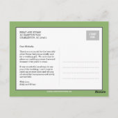 Chic Collage bruiloft Dank u Briefkaart (Achterkant)