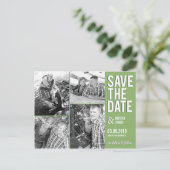 Chic Collage Sla de datum Briefkaart (Staand voorkant)