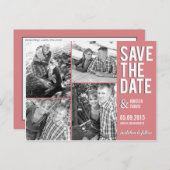 Chic Collage Sla de datum Briefkaart (Voorkant / Achterkant)