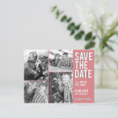 Chic Collage Sla de datum Briefkaart (Staand voorkant)