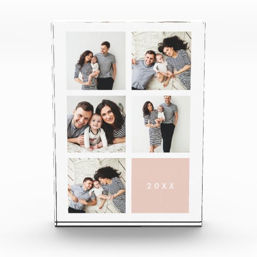 Chic Collage Year Keepomwille Photo Block | Blush Fotoblokken (Voorkant)