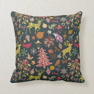 Chic Colorful Festive Patchwork Floral Damask Kussen