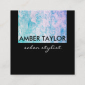 Chic Colorful Grunge Vierkante Visitekaartje (Voorkant)