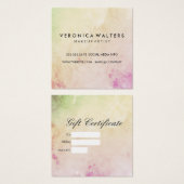 Chic Colorful Grunge Vierkante Visitekaartjes (Voorkant /achterkant)