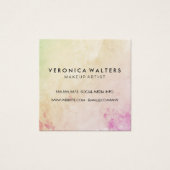 Chic Colorful Grunge Vierkante Visitekaartjes (Voorkant)