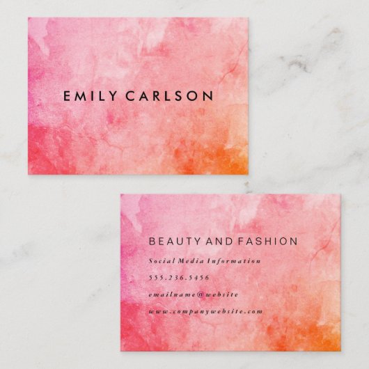 Chic Colorful Grunge Visitekaartje (Voorkant / Achterkant)