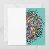 Chic Colorful Mandala Wedding Invitation Kaart (Achterkant)
