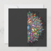 Chic Colorful Mandala Wedding Invitation Kaart (Achterkant)