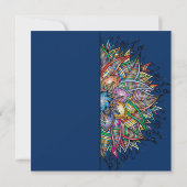 Chic Colorful Mandala Wedding Invitation Kaart (Achterkant)