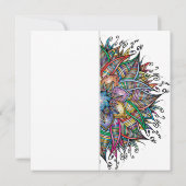 Chic Colorful Mandala Wedding Invitation Kaart (Achterkant)