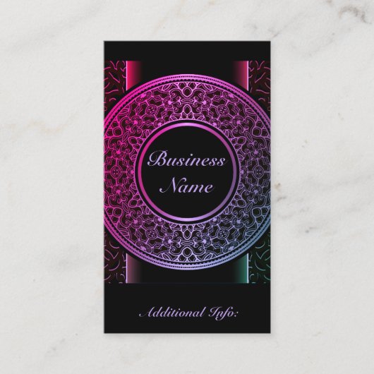 Chic Colorful Medallion Visitekaartje 2 (Voorkant)