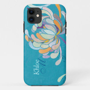 Chic Colorful Mum Floral Monogram iPhone 5 Hoesjes