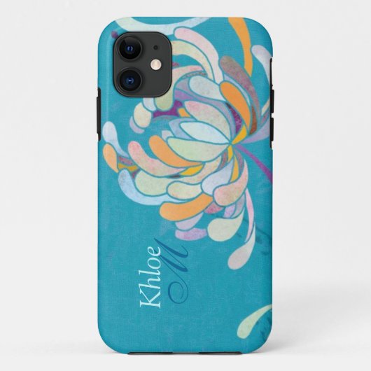 Chic Colorful Mum Floral Monogram iPhone 5 Hoesjes (Achterkant)