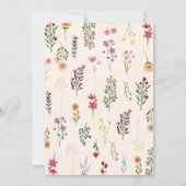 Chic Colorful Spring Wildflower Arch Vrijgezellenf Kaart (Achterkant)