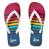 Chic Colorful Stripes Patroon Teenslippers (Voetbed)