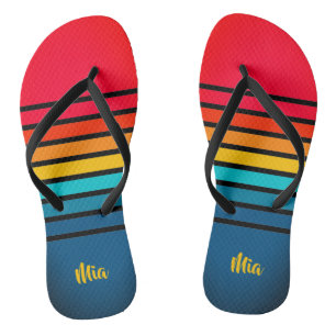 Chic Colorful Stripes Pattern-Teenslippers Teenslippers