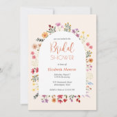 Chic Colorful Summer Wildflower Arch Vrijgezellenf Kaart (Voorkant)