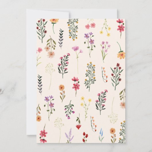 Chic Colorful Summer Wildflower Arch Vrijgezellenf Kaart (Achterkant)