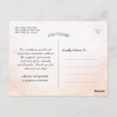 Chic Colorful Waterverf Flowers Weddenschap Bedank Briefkaart (Achterkant)