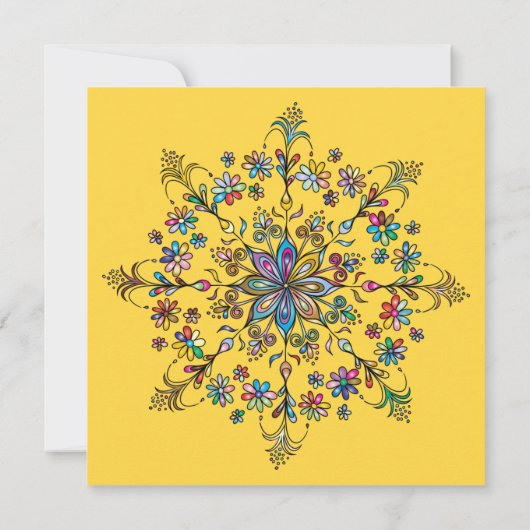 Chic Colors Mandala Bridal Shower Kaart (Achterkant)