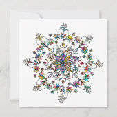Chic Colors Mandala Bridal Shower Kaart (Achterkant)