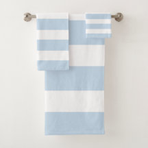 Chic Columbia Blue and White Stripes