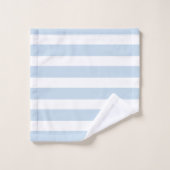 Chic Columbia Blue and White Stripes Bad Handdoek (Wasdoekje)