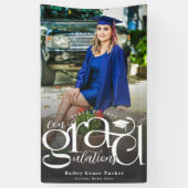 Chic Con-afstudeerder-ulaties Foto Afstuderen Spandoek (Verticaal)