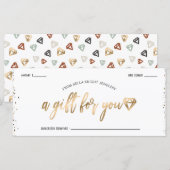 Chic Confetti & Gold Diamond Gem-cadeaubon (Voorkant / Achterkant)