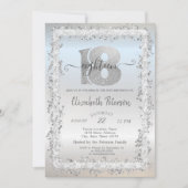 Chic Confetti Lijst 18th Birthday Party Kaart (Voorkant)