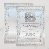 Chic Confetti Lijst 18th Birthday Party Kaart (Voorkant / Achterkant)