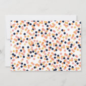 Chic Confetti Shower Wedding Invitations Kaart (Achterkant)