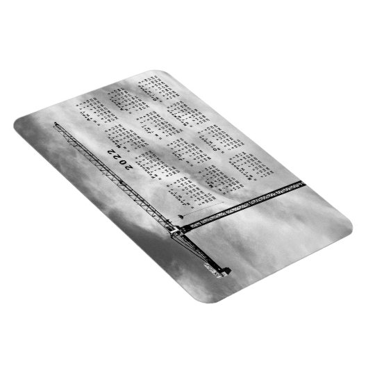 Chic Construction Crane Photo 2022 Calendar Magneet (Rechterzijde)