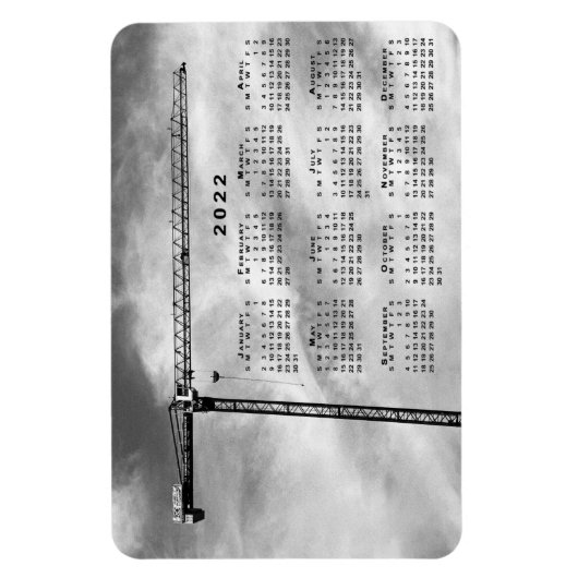 Chic Construction Crane Photo 2022 Calendar Magneet (Verticaal)