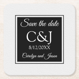 Chic Contemedhedendaags Monogrammed sparen de Datu Kartonnen Onderzetters