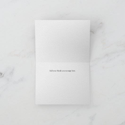 Chic Contemsive Wedding Bedankkaart (Binnen)