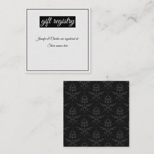 Chic Contemsive Wedding Informatiekaartje (Voorkant / Achterkant)