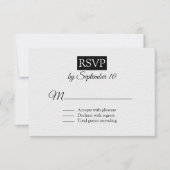 Chic Contemsive Wedding RSVP Kaartje (Voorkant)