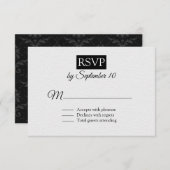 Chic Contemsive Wedding RSVP Kaartje (Voorkant / Achterkant)