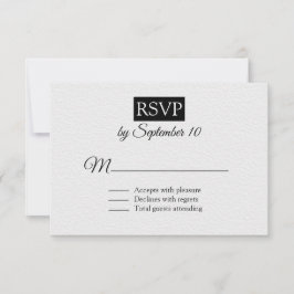 Chic Contemsive Wedding RSVP Kaartje
